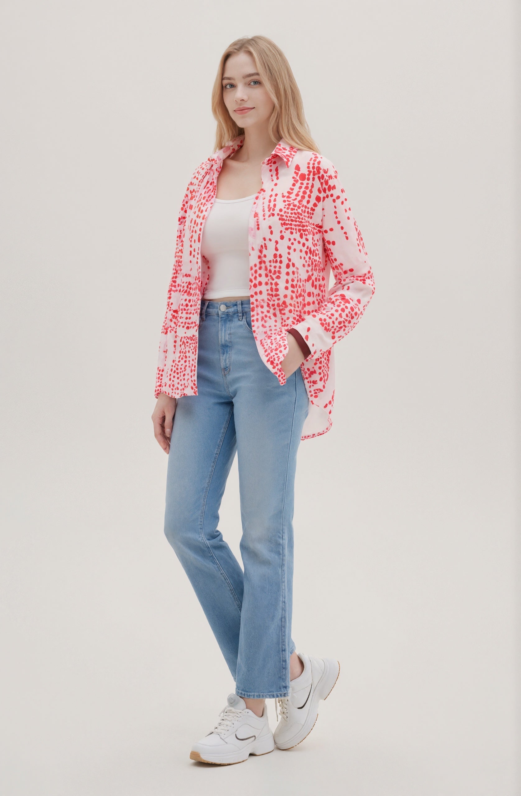 Speckled Rose Button-Up