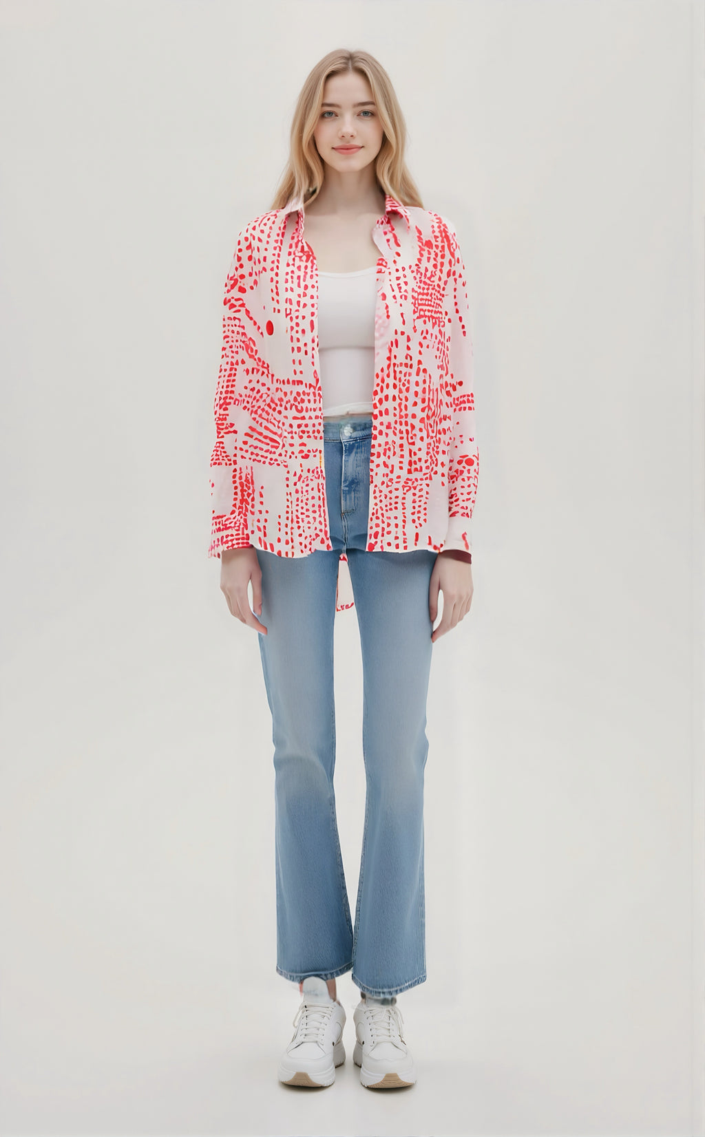 Speckled Rose Button-Up