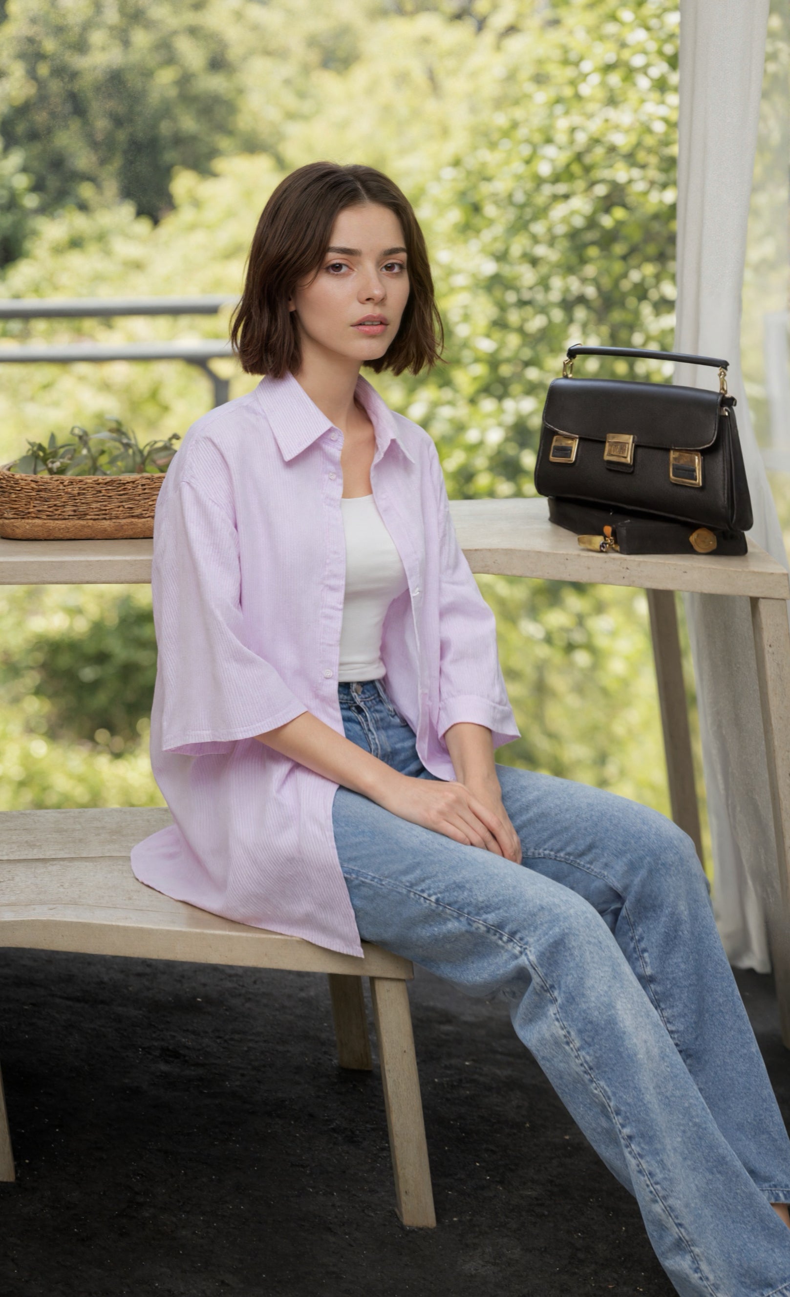 Lilac Breeze Striped Shirt
