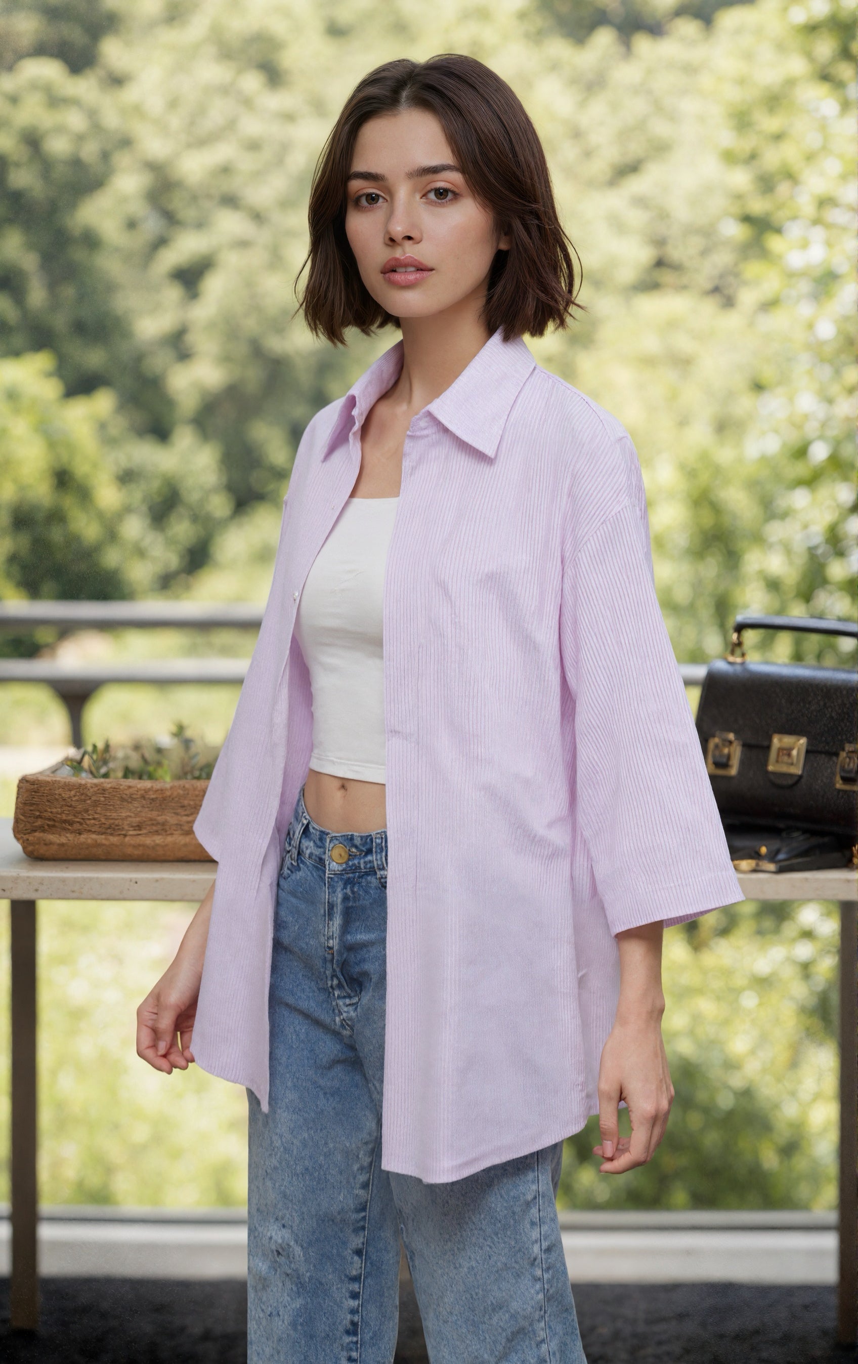 Lilac Breeze Striped Shirt
