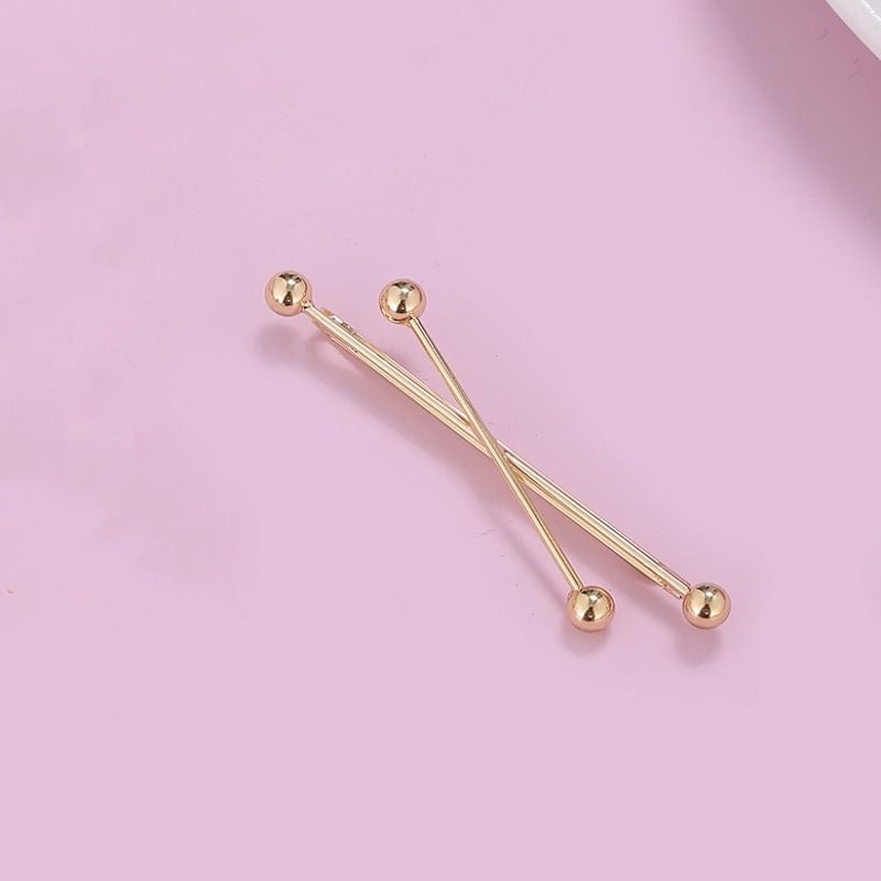 European and American trendy cross pearl hairpins