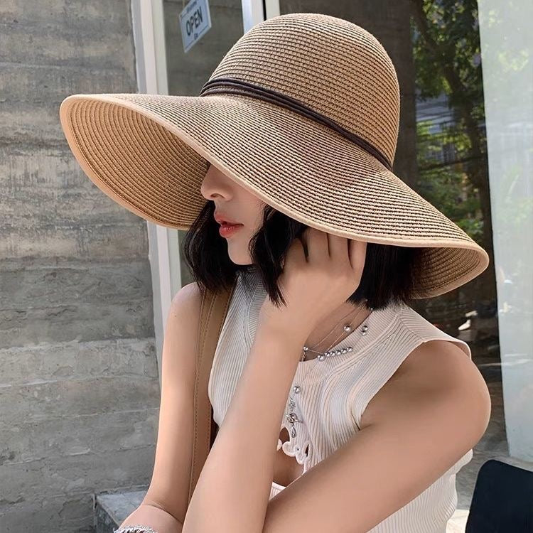 Brim Sun Hat with ribbon string