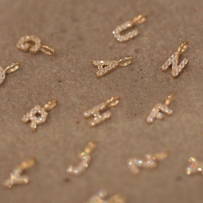 Personalized Sterling Silver Letter Necklace | 18K Pendant | S925 Collarbone Chain