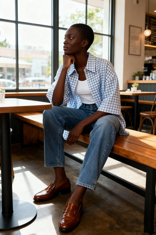 Aqua square light blue